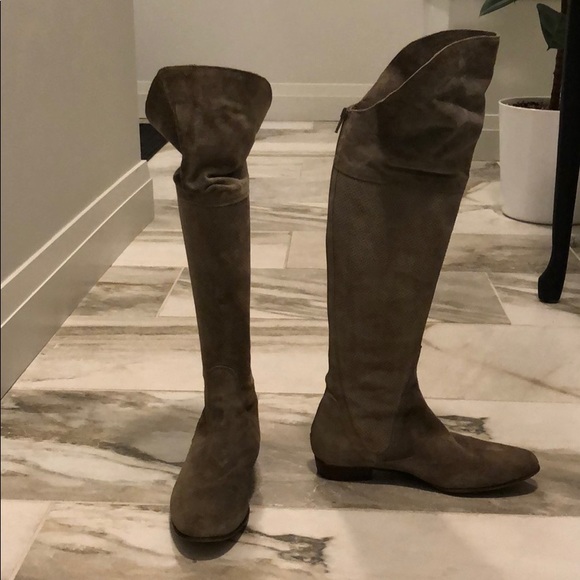 Casini Italian Suede Over the Knee Boots - Picture 1 of 8